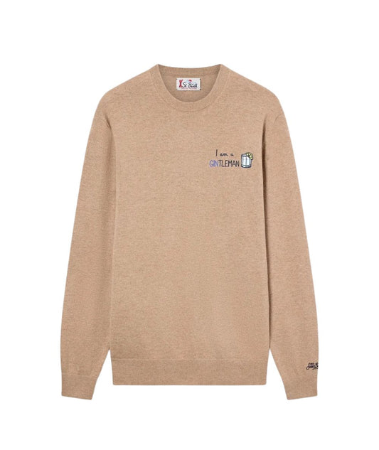 MC2 Saint Barth Maglione con Ricami Heron Light Embry HER0024 Beige