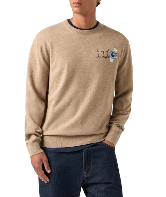 MC2 Saint Barth Maglione con Ricami Heron Light Embry HER0024 Beige
