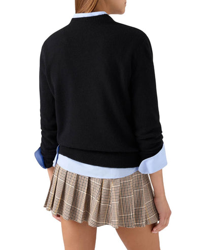 MC2 Saint Barth Maglione con Ricami New Queen Embry QUE0032 Nero