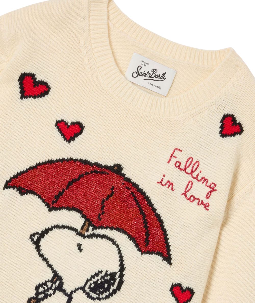 MC2 Saint Barth Maglione con Snoopy PRINCESS P PRC0005 Bianco Panna