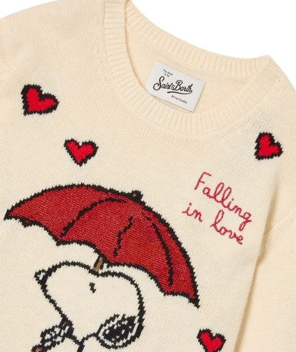 MC2 Saint Barth Maglione con Snoopy PRINCESS P PRC0005 Bianco Panna