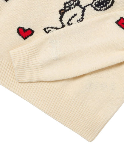 MC2 Saint Barth Maglione con Snoopy PRINCESS P PRC0005 Bianco Panna