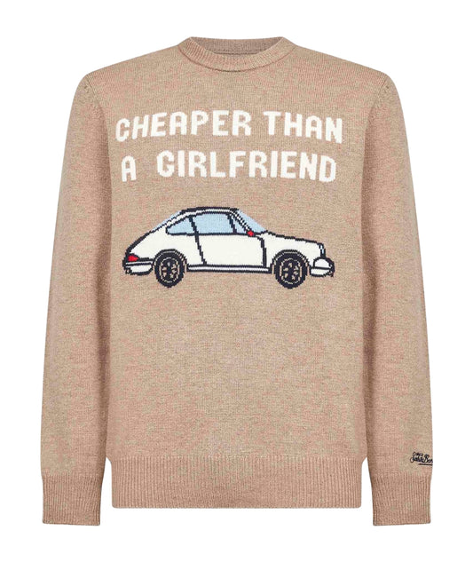 MC2 Saint Barth Maglione con Stampa Jacquard HERON HER0001 Beige