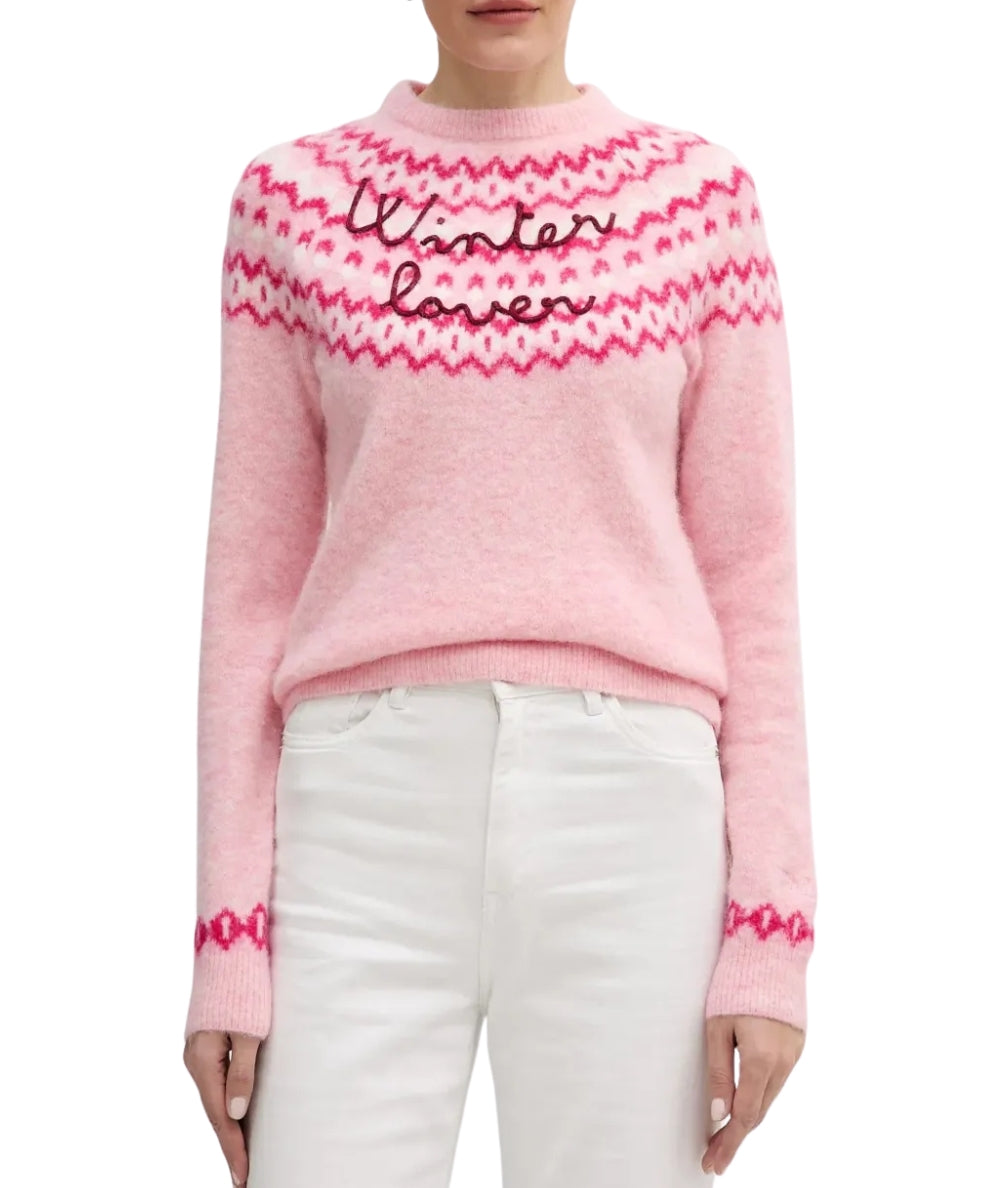 MC2 Saint Barth Maglione in Fantasia NEW QUEEN NORDIC WINTER LOVER Rosa