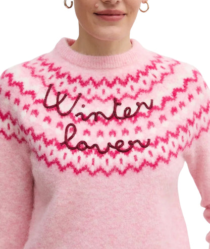 MC2 Saint Barth Maglione in Fantasia NEW QUEEN NORDIC WINTER LOVER Rosa