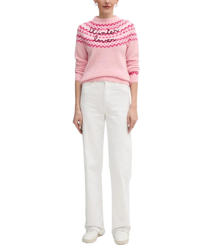 MC2 Saint Barth Maglione in Fantasia NEW QUEEN NORDIC WINTER LOVER Rosa