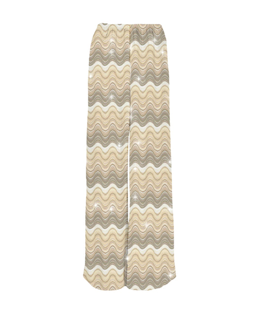 MC2 Saint Barth Pantalone con Motivo a Onde Amalia AML001 Beige
