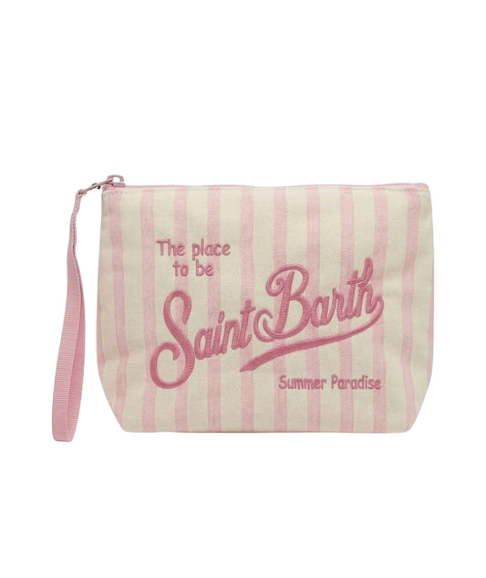 MC2 Saint Barth Pochette Aline Cotton Tiny V Stripes 2111 ALI0046 Rosa