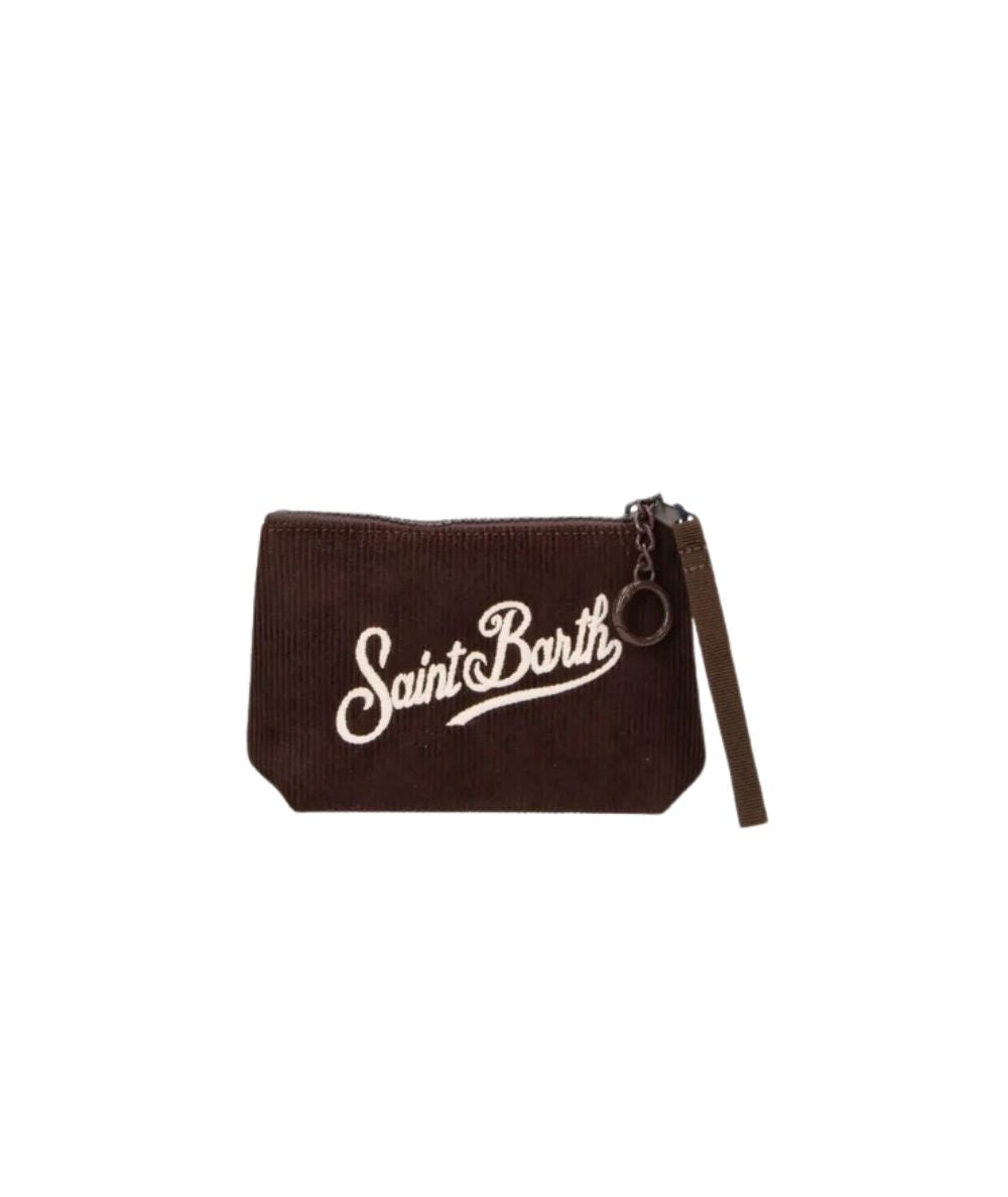 MC2 Saint Barth Pochette Aline Mini Corduroy in Velluto ALMI002 Marrone