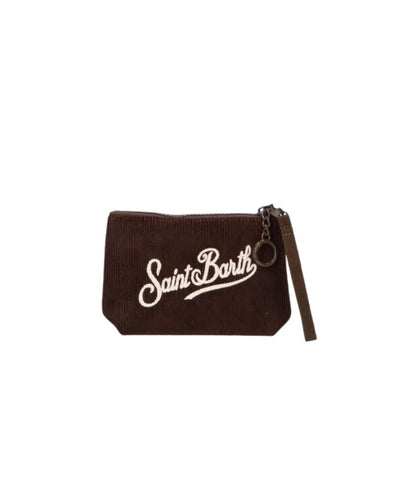 MC2 Saint Barth Pochette Aline Mini Corduroy in Velluto ALMI002 Marrone