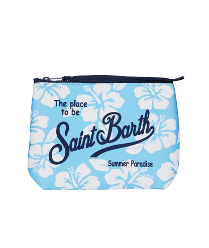 MC2 Saint Barth Pochette Fantasia Hibiscus Aline ALIN001 Azzurro