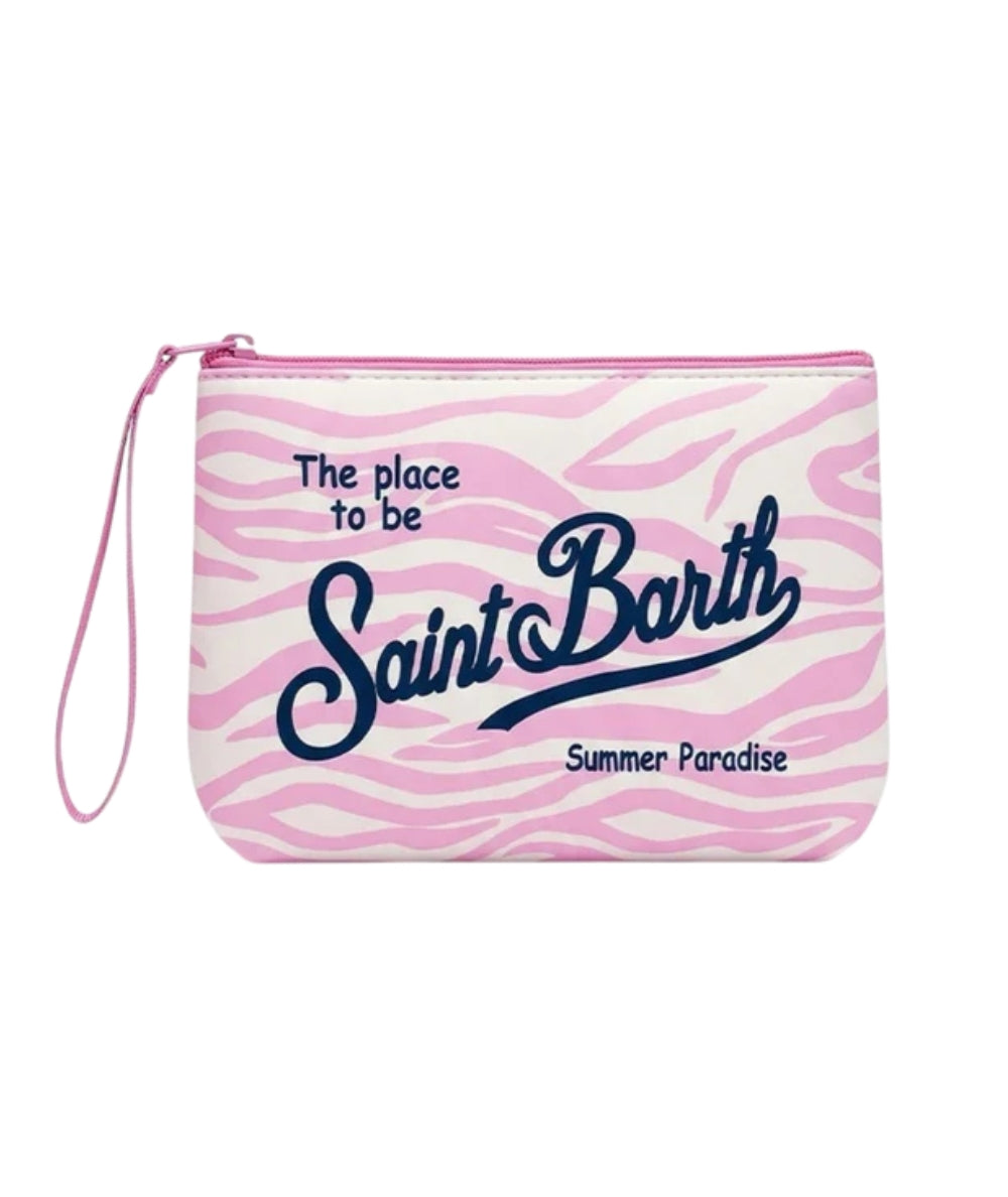 MC2 Saint Barth Pochette con Motivo Zebrato Aline ALIN001 Rosa