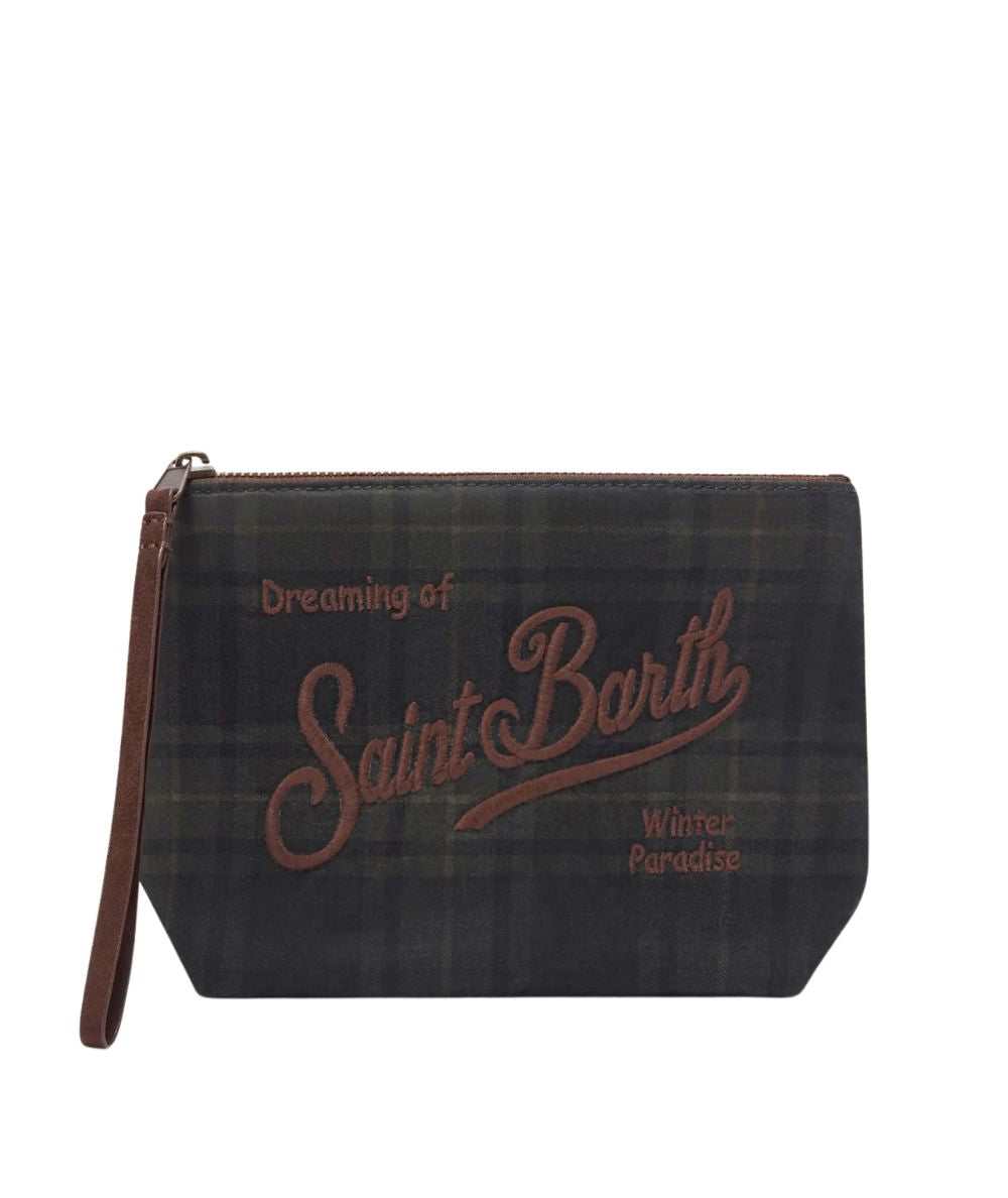 MC2 Saint Barth Pochette in Aline Wax Scott Tartan ALI0058 Multicolore