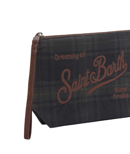 MC2 Saint Barth Pochette in Aline Wax Scott Tartan ALI0058 Multicolore