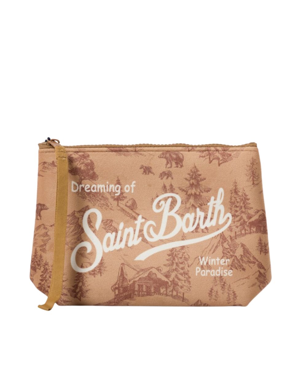 MC2 Saint Barth Pochette in Fantasia Winterland Aline W ALI0002 Marrone