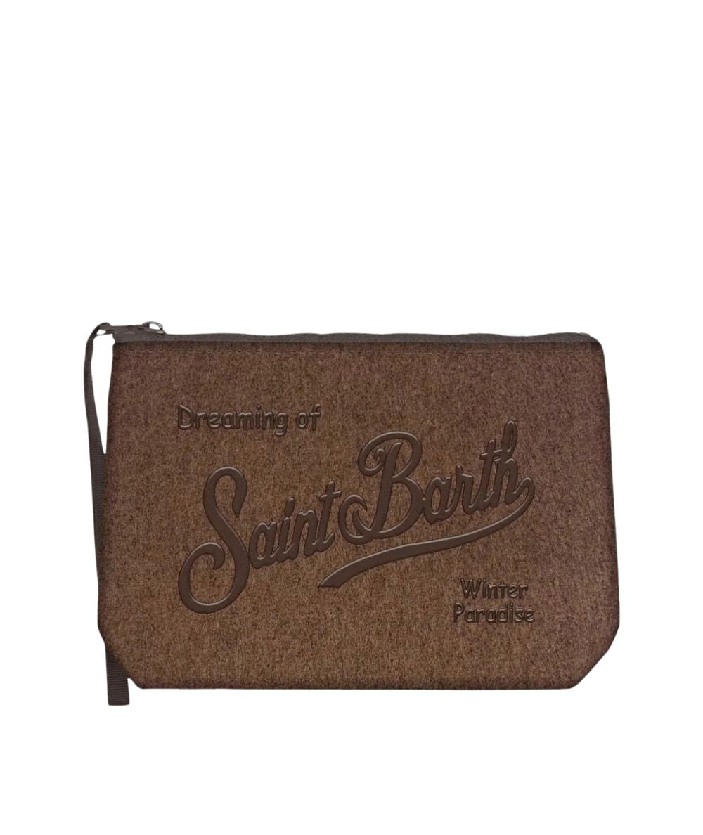 MC2 Saint Barth Pochette in Feltro Aline Felt ALI0028 Marrone