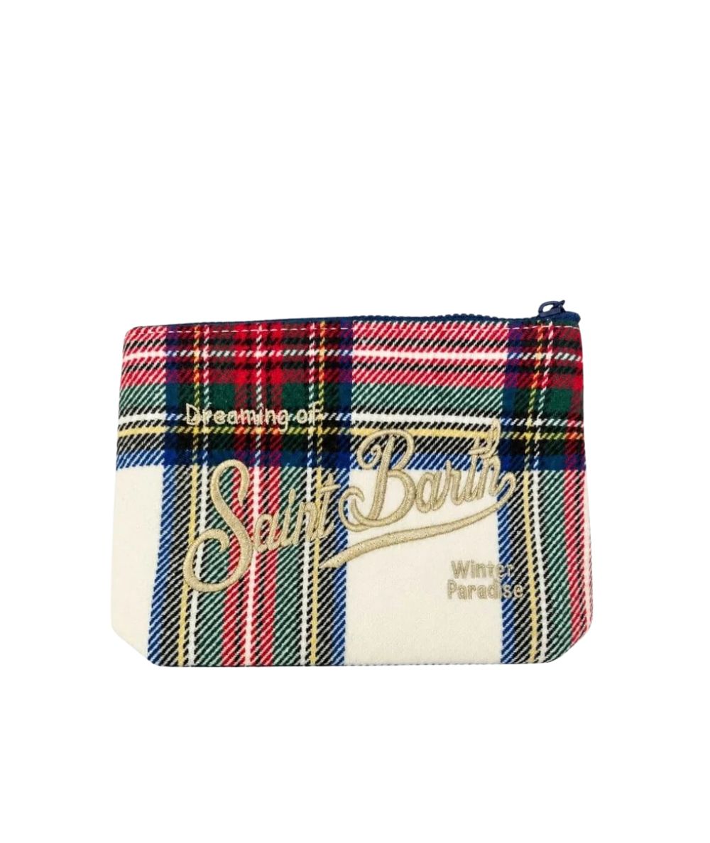MC2 Saint Barth Pochette in Lana Aline Wool Tartan ALI0022 Multicolore