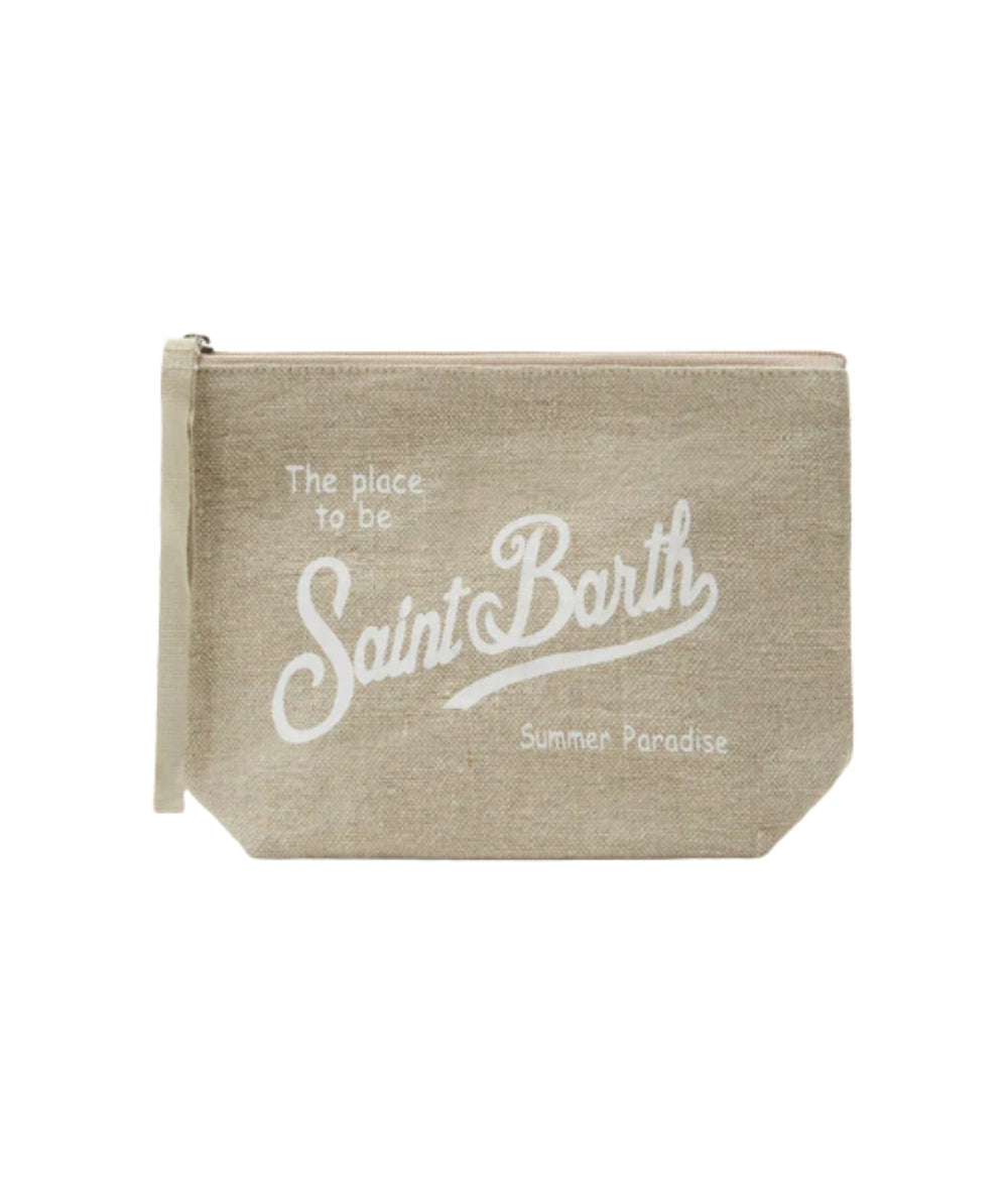 MC2 Saint Barth Pochette in Lino Aline Linen ALI0004 Beige