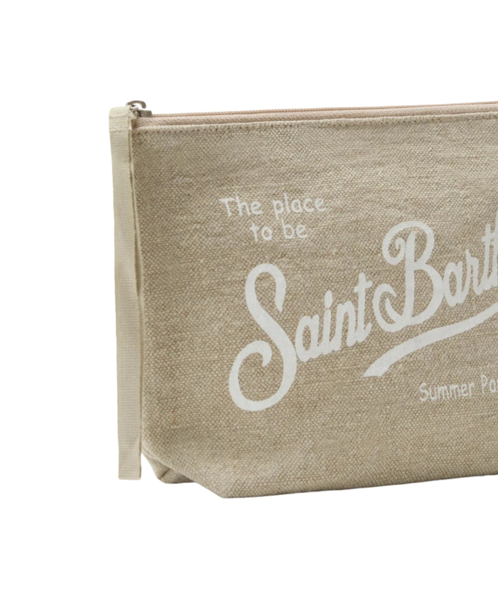 MC2 Saint Barth Pochette in Lino Aline Linen ALI0004 Beige