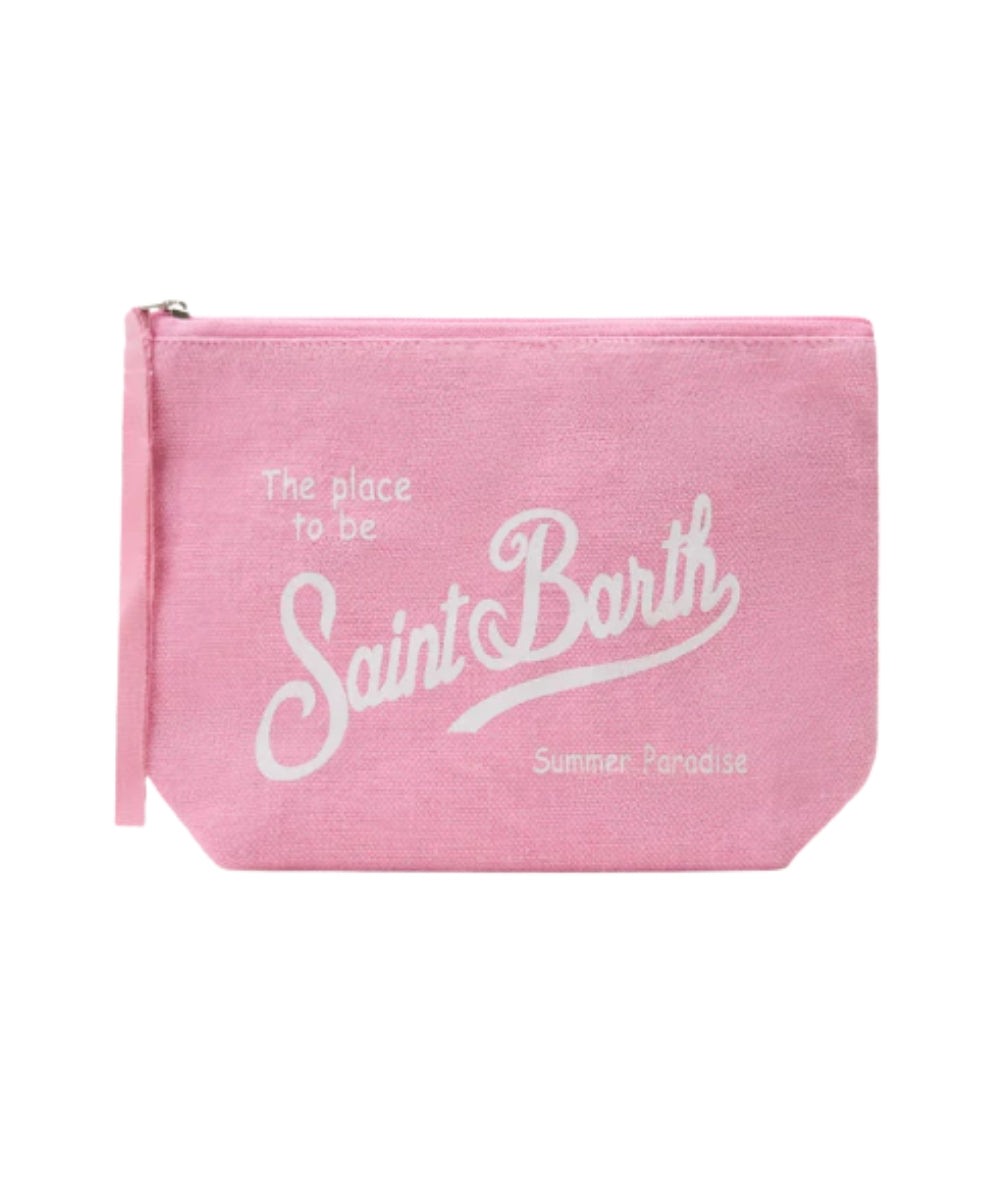 MC2 Saint Barth Pochette in Lino Aline Linen ALI0004 Rosa