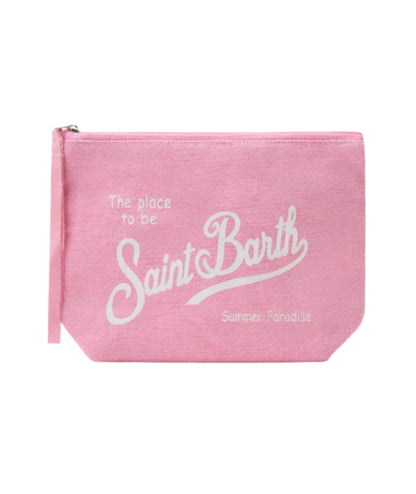 MC2 Saint Barth Pochette in Lino Aline Linen ALI0004 Rosa