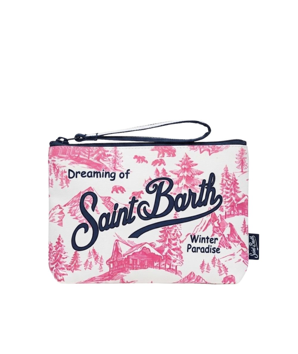 MC2 Saint Barth Pochette in Neoprene Aline W Winterland ALI0002 Rosa/Bianco/Blu