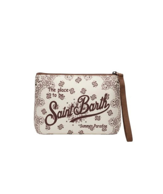 MC2 Saint Barth Pochette in Scuba Motivo Bandana Aline ALIN001 Bianco