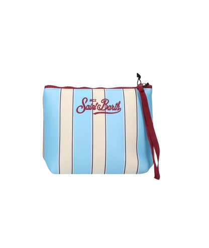 MC2 Saint Barth Pochette in Scuba a Righe Aline ALIN001 Azzurro