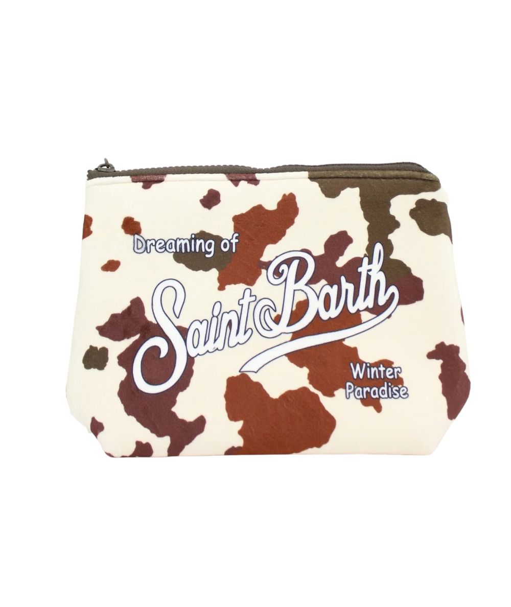 MC2 Saint Barth Pochette in Tessuto Aine W Cow Skin ALI0002 Animalier Marrone