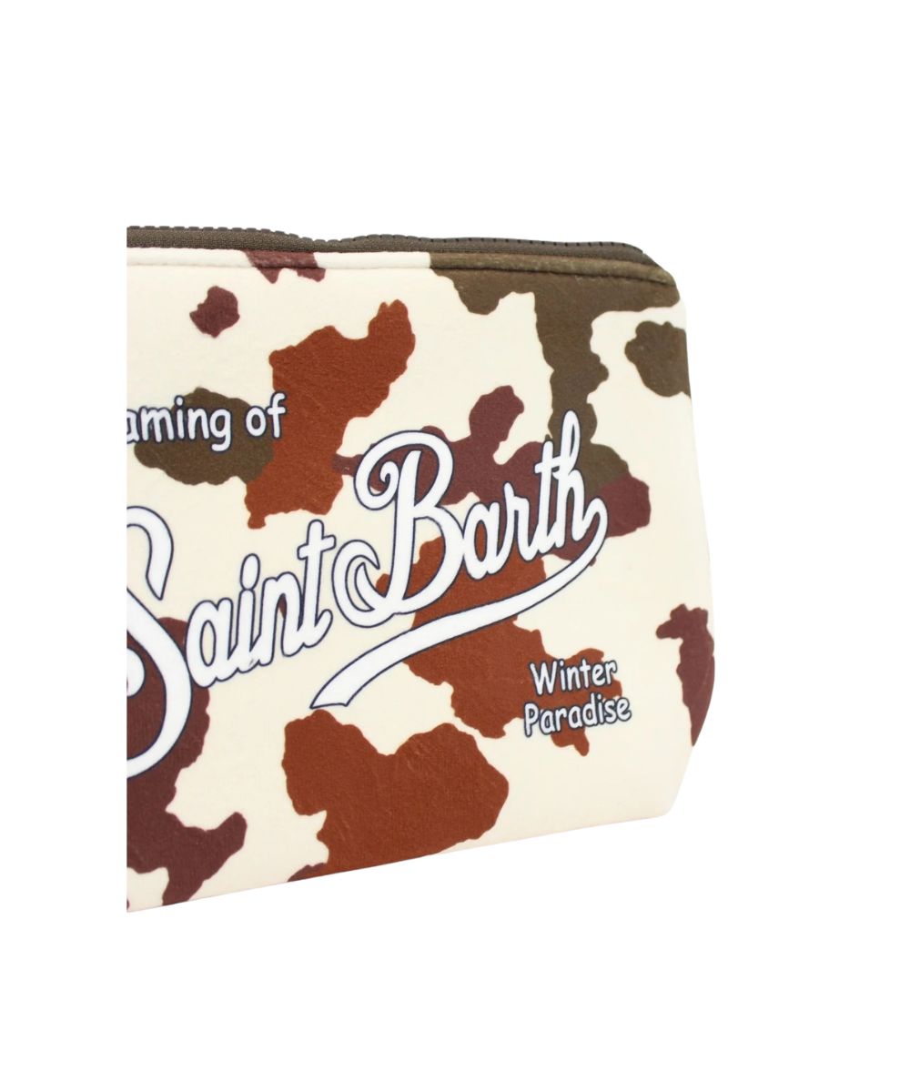 MC2 Saint Barth Pochette in Tessuto Aine W Cow Skin ALI0002 Animalier Marrone