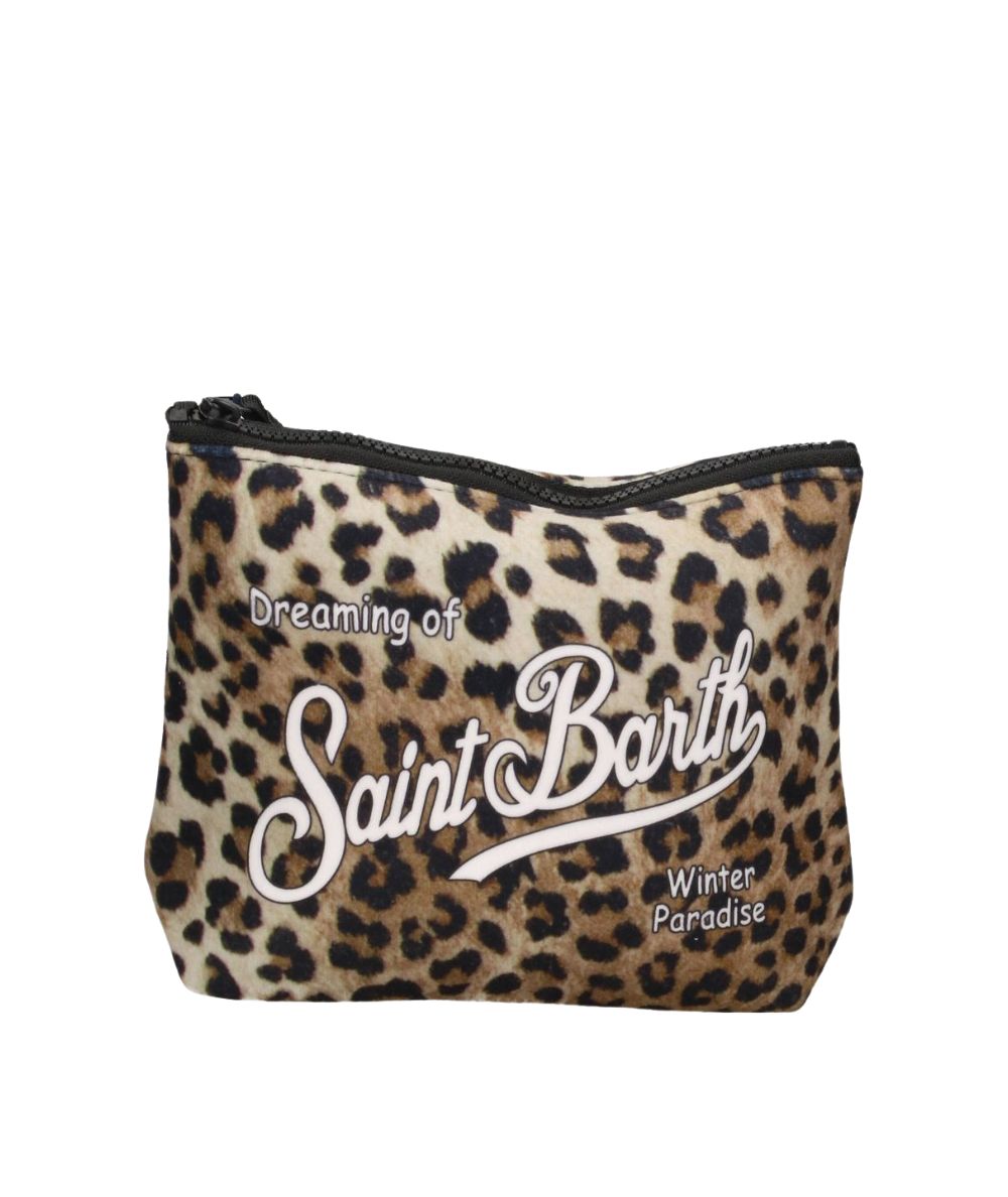 MC2 Saint Barth Pochette in Tessuto Aline W Classic Leo ALI0002 Animalier Marrone