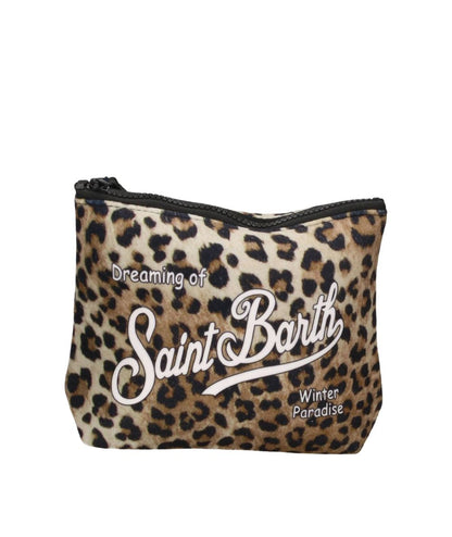MC2 Saint Barth Pochette in Tessuto Aline W Classic Leo ALI0002 Animalier Marrone