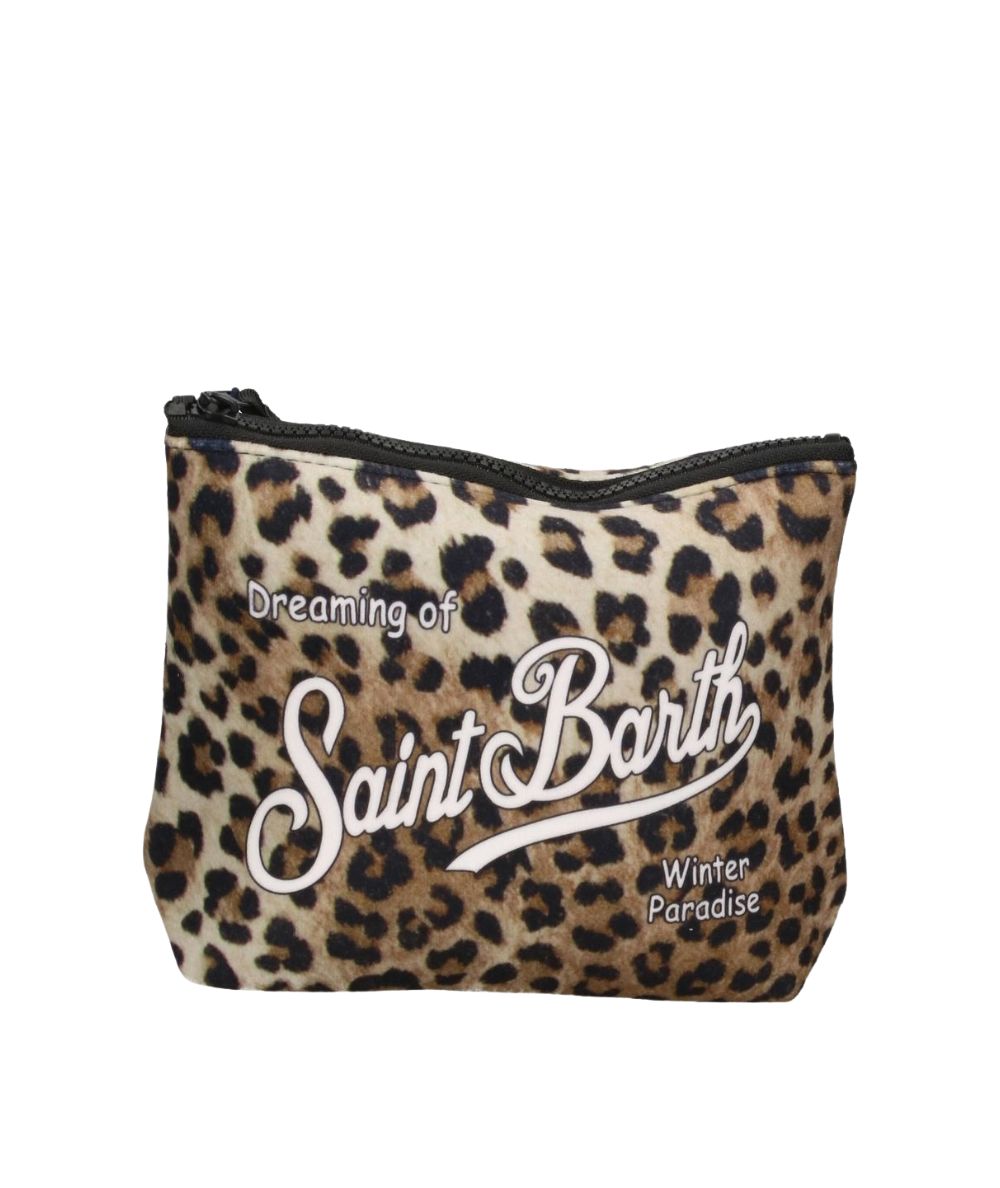 MC2 Saint Barth Pochette in Tessuto Aline W Classic Leo ALI0002 Animalier Marrone