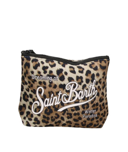 MC2 Saint Barth Pochette in Tessuto Aline W Classic Leo ALI0002 Animalier Marrone