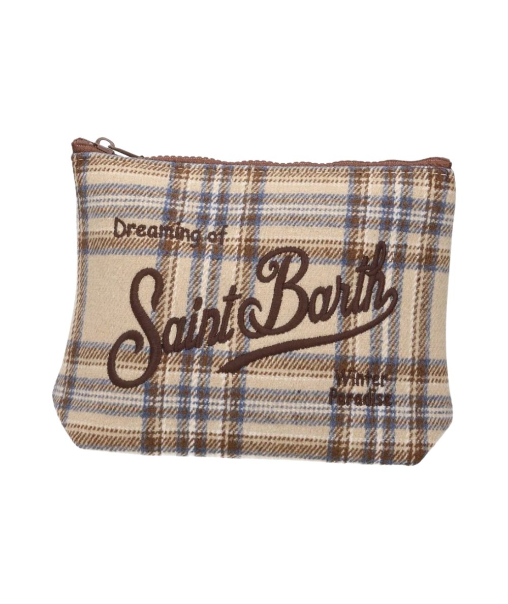 MC2 Saint Barth Pochette in Tessuto Aline Wool Tartan ALI0022 Multicolore