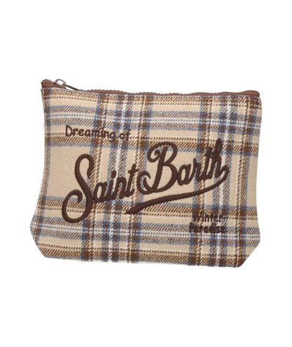 MC2 Saint Barth Pochette in Tessuto Aline Wool Tartan ALI0022 Multicolore