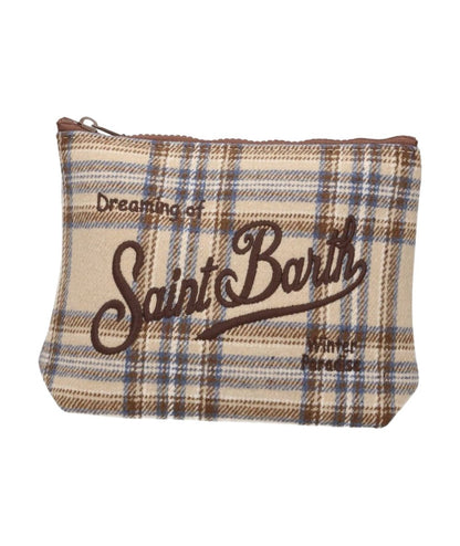 MC2 Saint Barth Pochette in Tessuto Aline Wool Tartan ALI0022 Multicolore