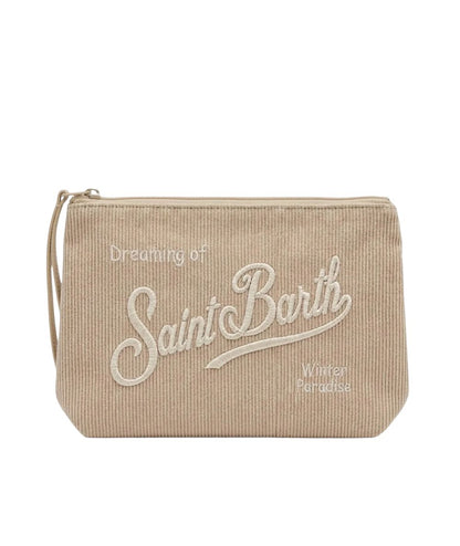 MC2 Saint Barth Pochette in Velluto Aline Corduroy S ALI0059 Beige