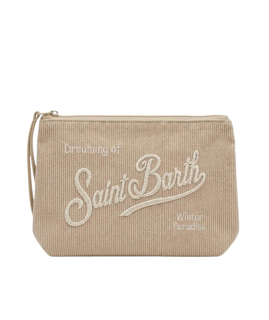 MC2 Saint Barth Pochette in Velluto Aline Corduroy S ALI0059 Beige