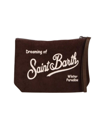 MC2 Saint Barth Pochette in Velluto Aline Corduroy S ALI0059 Marrone 
