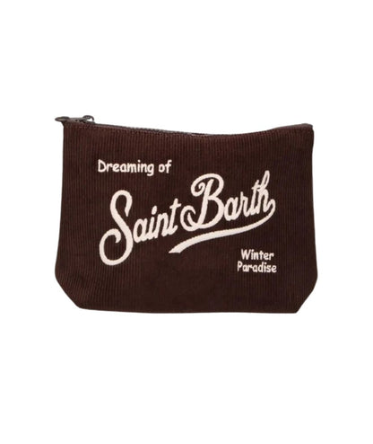 MC2 Saint Barth Pochette in Velluto Aline Corduroy S ALI0059 Marrone