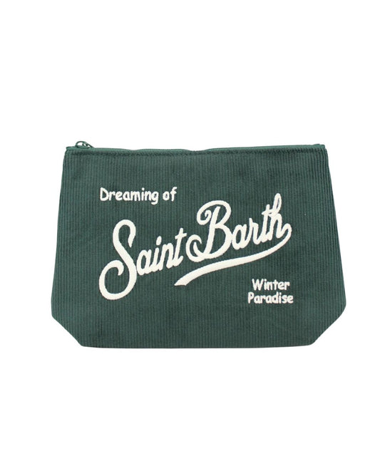 MC2 Saint Barth Pochette in Velluto Aline Corduroy S ALI0059 Verde