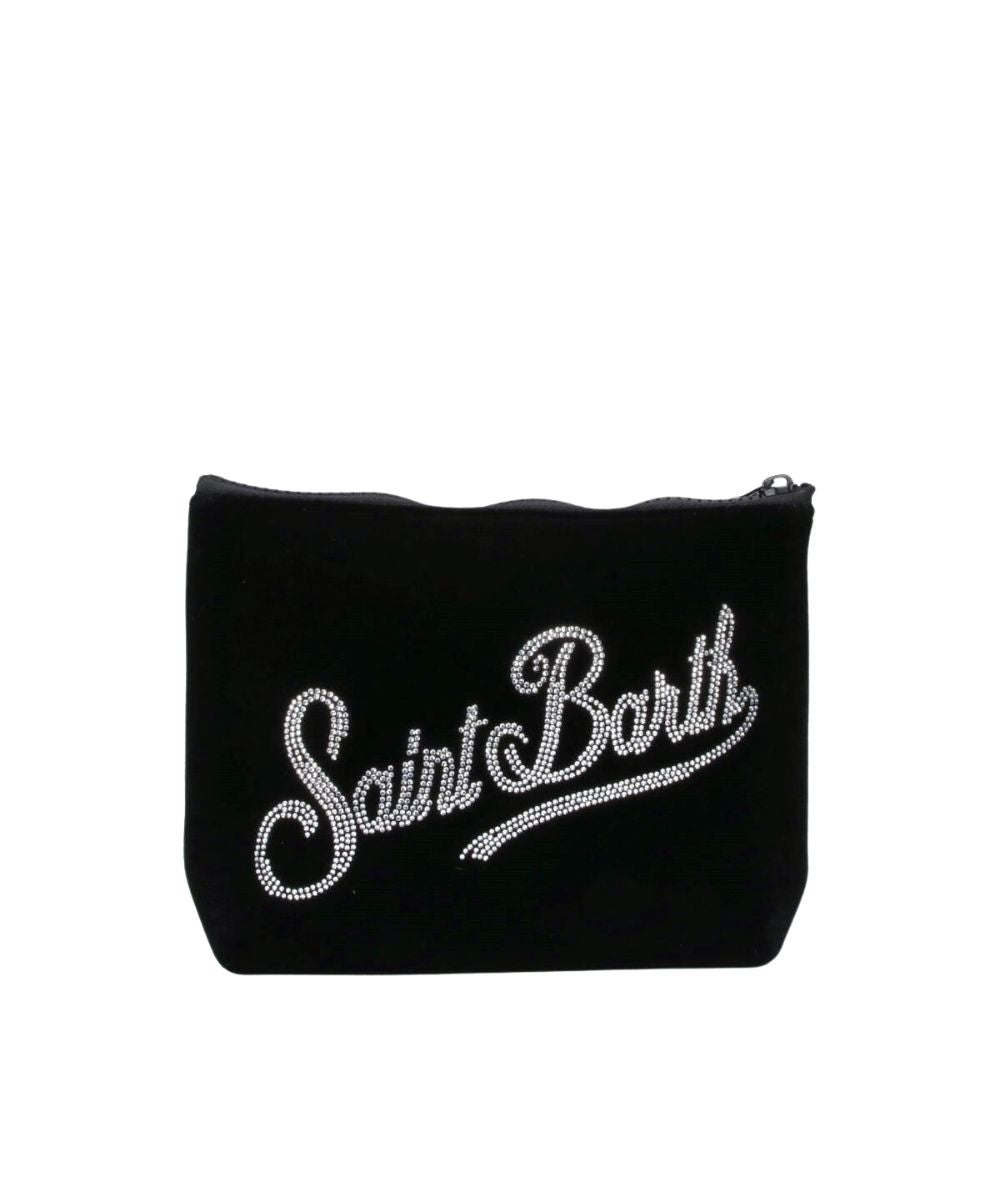 MC2 Saint Barth Pochette in Velluto Aline Velvet ALI0014 Nero