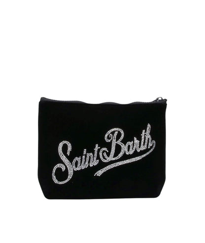 MC2 Saint Barth Pochette in Velluto Aline Velvet ALI0014 Nero