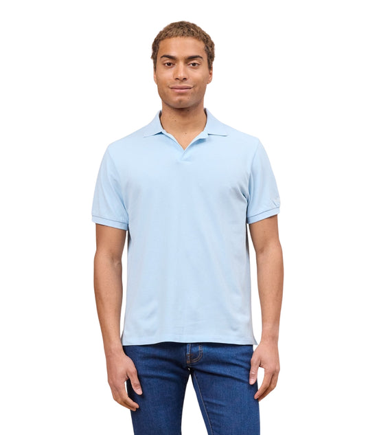 MC2 Saint Barth Polo in Cotone con Scollo Skipper Charles CHS0001 Azzurro