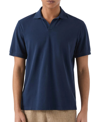 MC2 Saint Barth Polo in Cotone con Scollo Skipper Charles CHS0001 Blu
