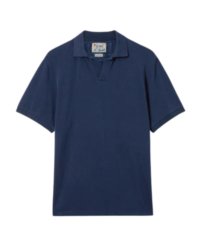 MC2 Saint Barth Polo in Cotone con Scollo Skipper Charles CHS0001 Blu