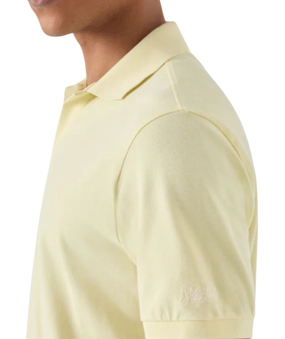MC2 Saint Barth Polo in Cotone con Scollo Skipper Charles CHS0001 Giallo