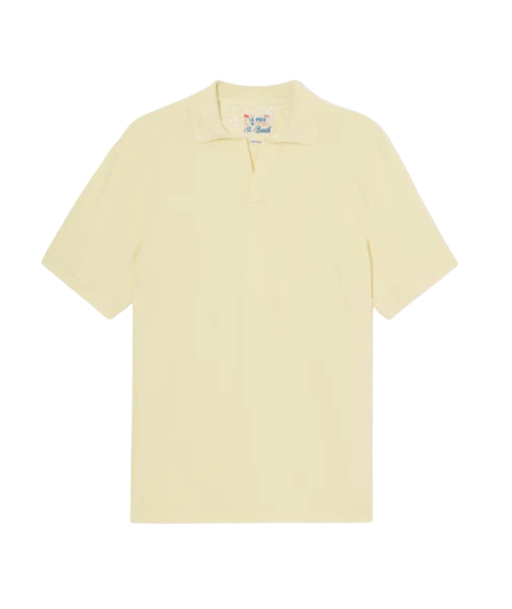 MC2 Saint Barth Polo in Cotone con Scollo Skipper Charles CHS0001 Giallo