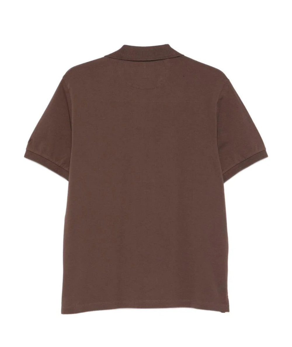 MC2 Saint Barth Polo in Cotone con Scollo Skipper Charles CHS0001 Marrone